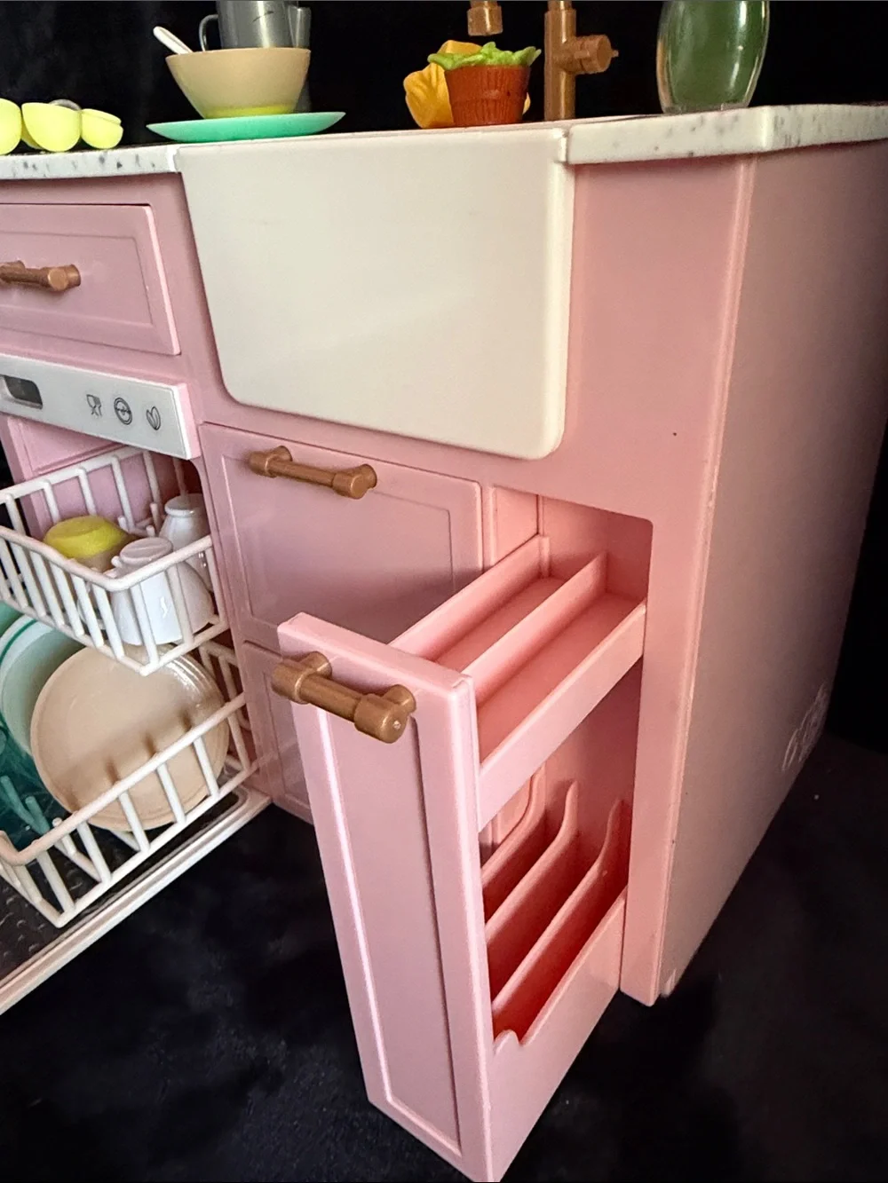 Our Generation Kitchen Cooking Island Playset Sink  Dishwasher for 18” Dolls